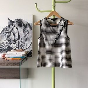 Marc By Marc Jacobs Silk Stripe Sleeveless Blouse